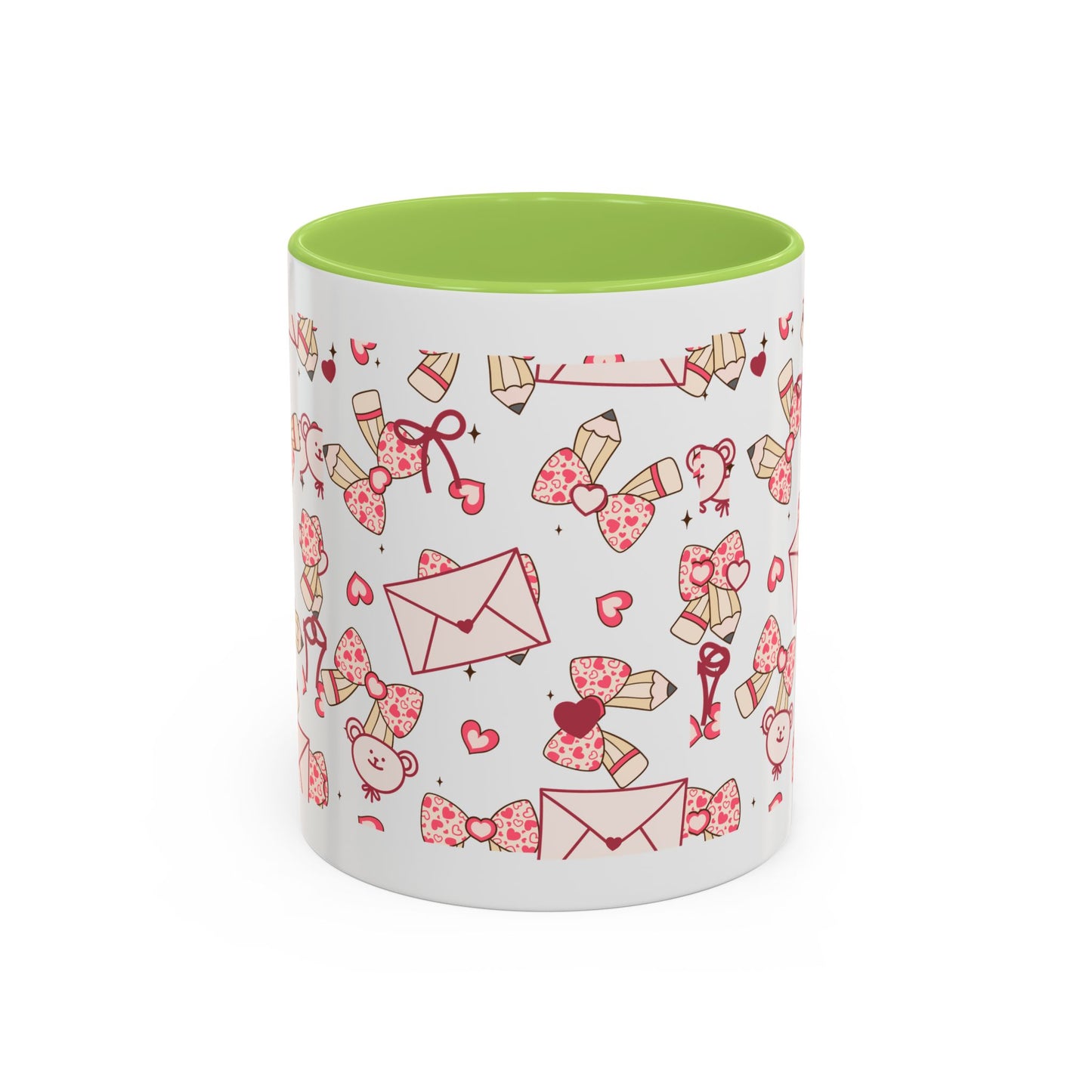 Valentine Love Pattern Accent Coffee Mug (11/15oz)