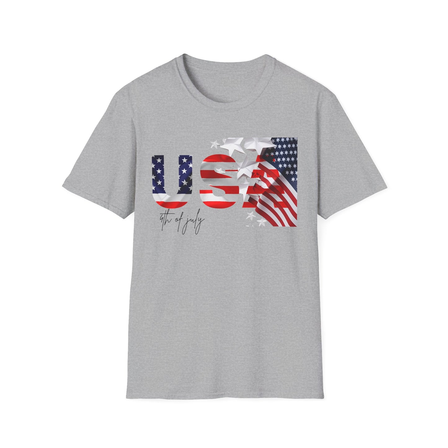 USA Flag Graphic T‑Shirt — 4th of July Patriotic Tee