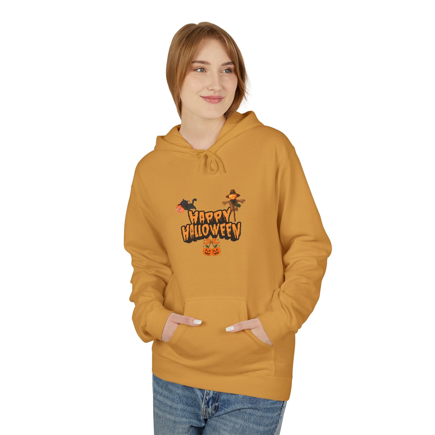 Halloween Fleece Hoodie, Cozy Trick or Treat Sweater, Unisex Fall Apparel, Spooky Season Gift, Festive Celebration Wear