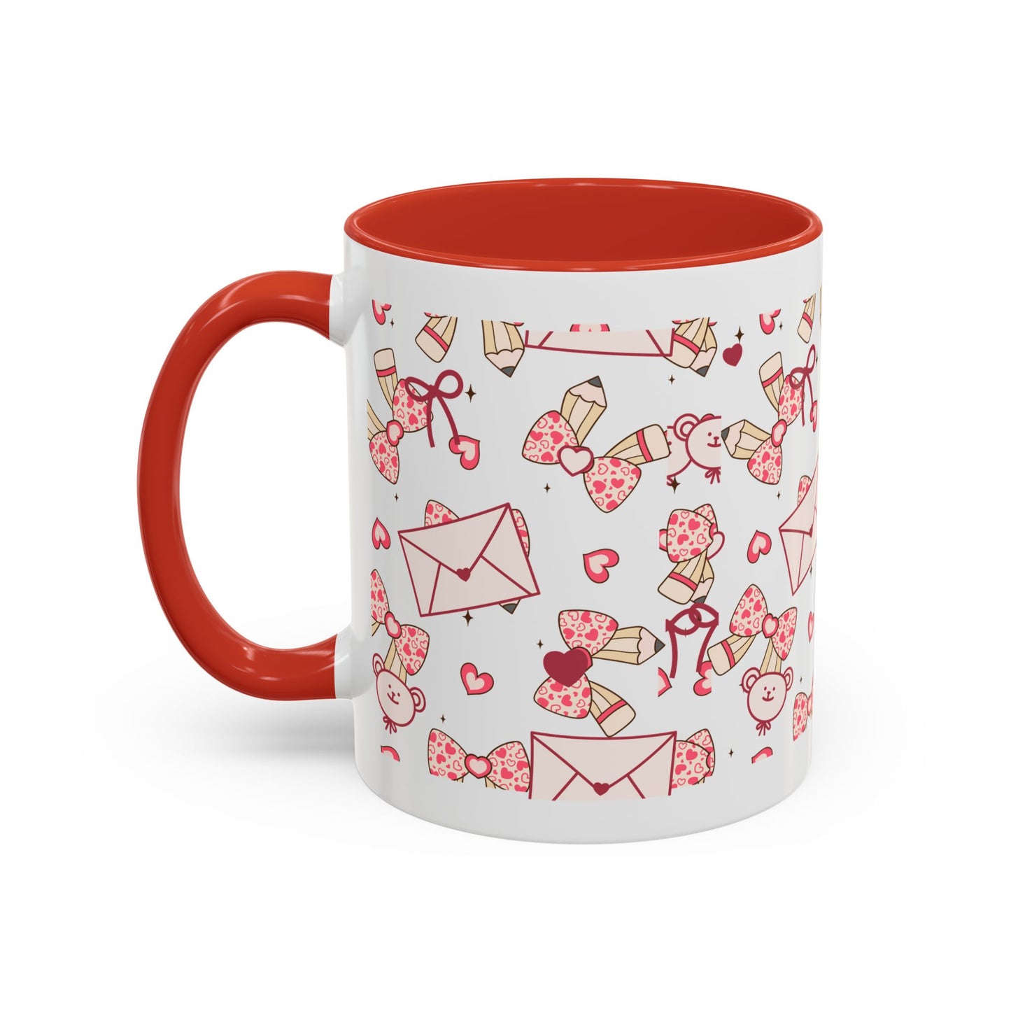 Valentine Love Pattern Accent Coffee Mug (11/15oz)