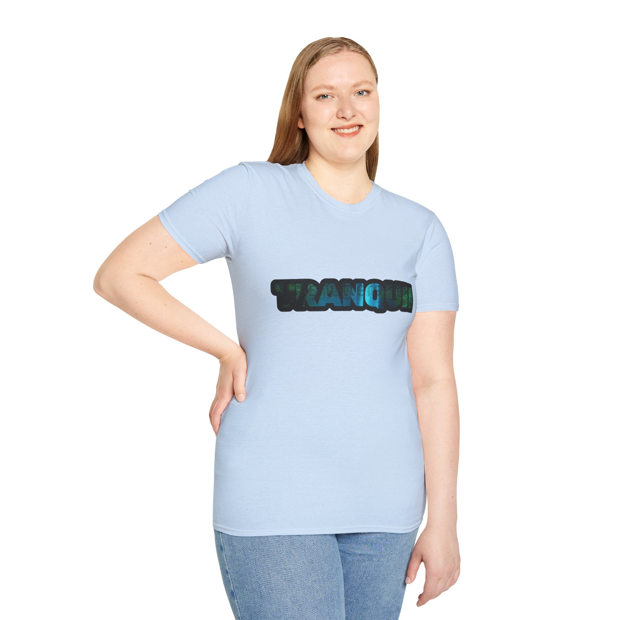 Tranquil Unisex Softstyle T-Shirt - Relaxing Vibe for Peace Lovers