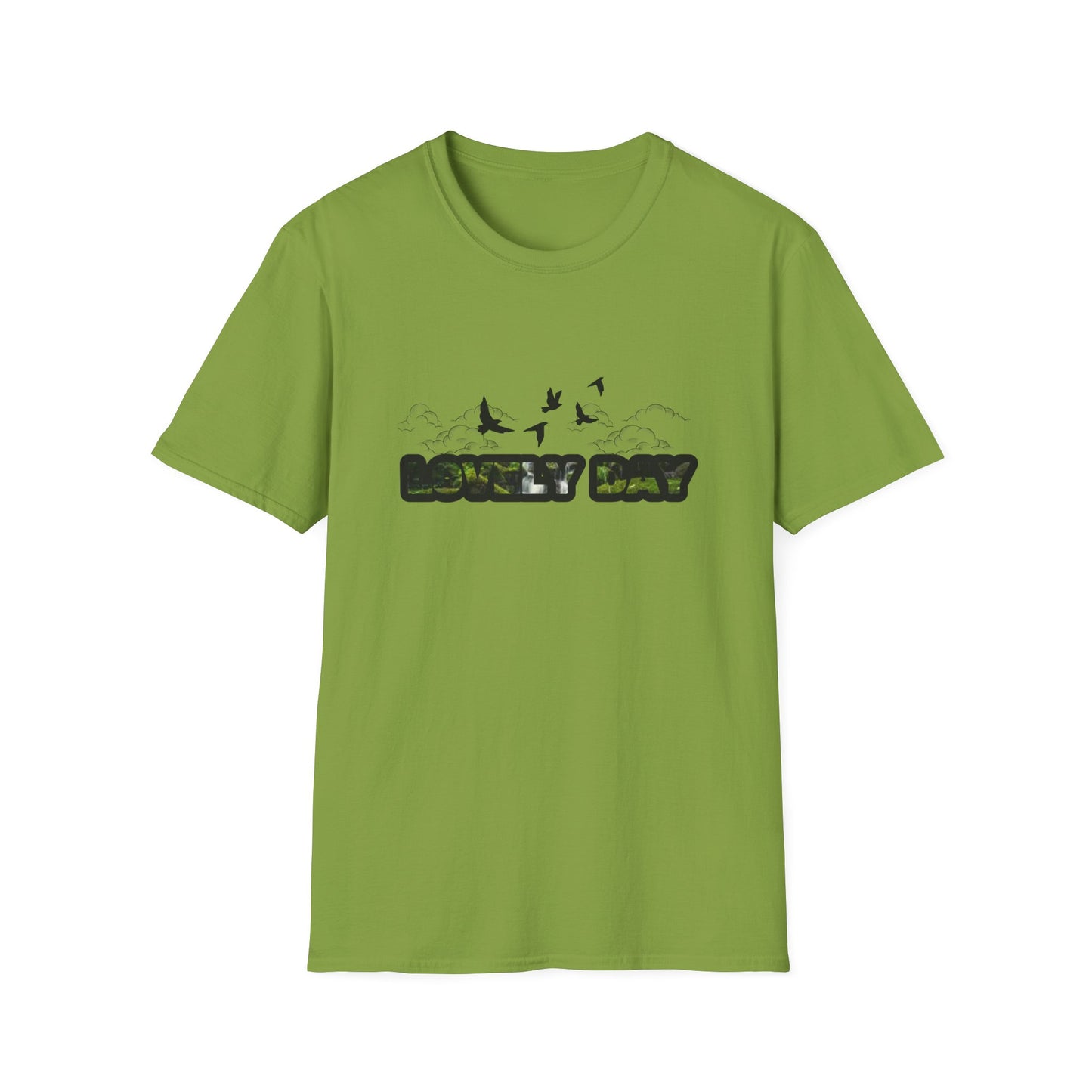 Unisex Softstyle T-Shirt - "Lonely Way" Birds Graphic Tee for Nature Lovers