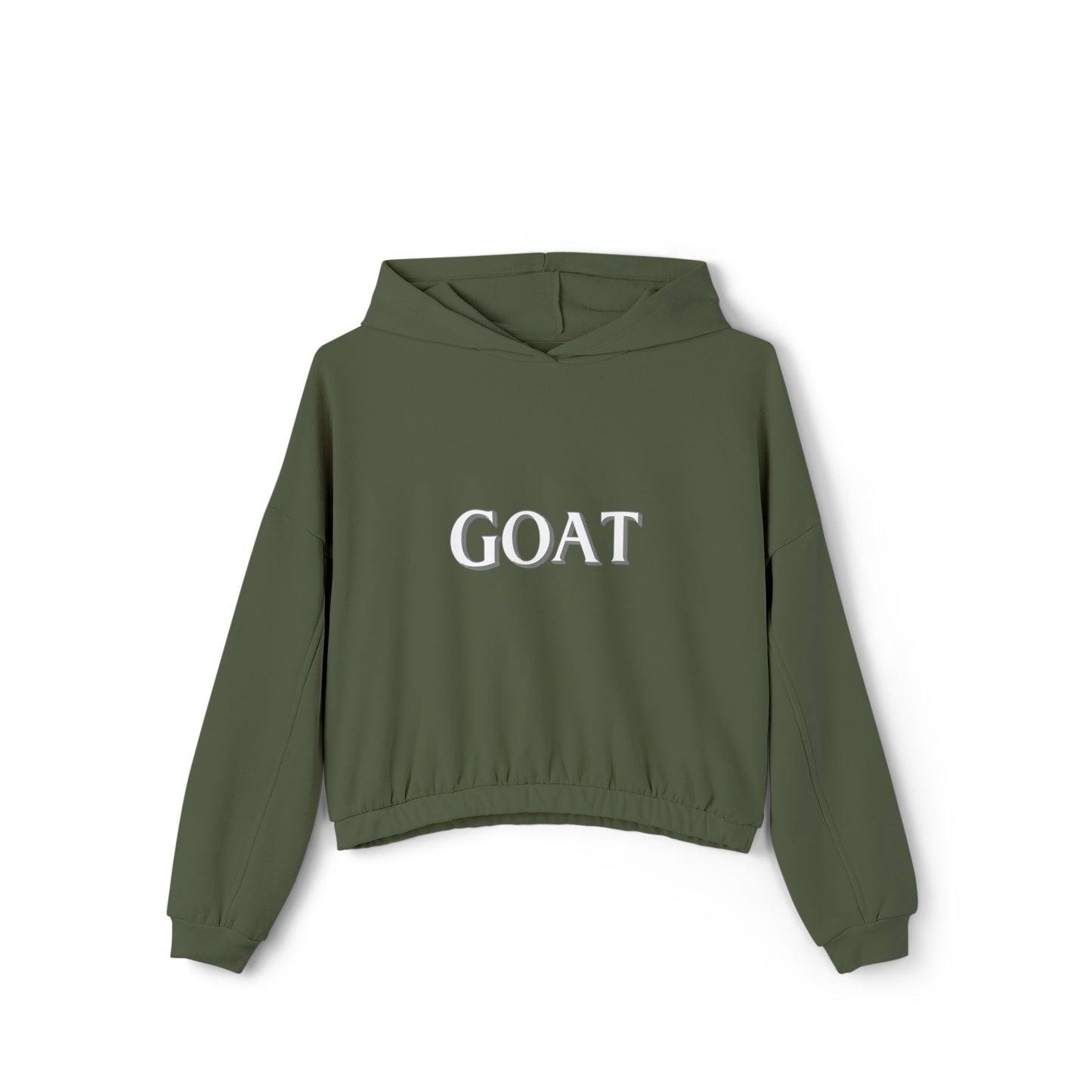 GOAT Women's Cinched Bottom Hoodie, Casual Hoodie, Trendy Sweatshirt, Gift for Her, Everyday Wear, Stylish Hooded Top