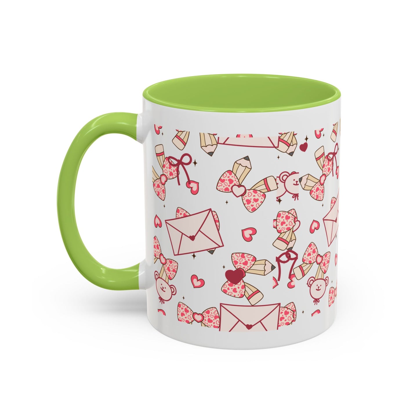 Valentine Love Pattern Accent Coffee Mug (11/15oz)