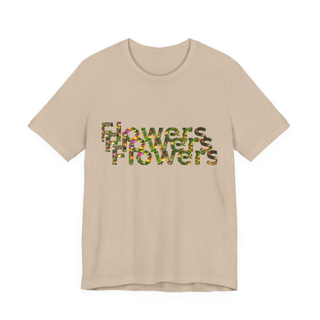 Floral 'Flowers' Unisex Jersey Tee – Perfect for Spring Celebrations