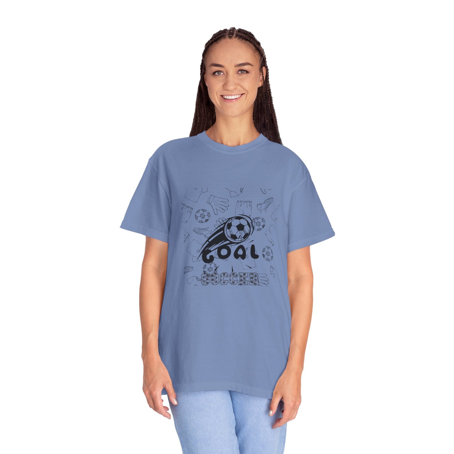 Goal Soccer Unisex Garment-Dyed T-Shirt - Perfect for Fans and Players