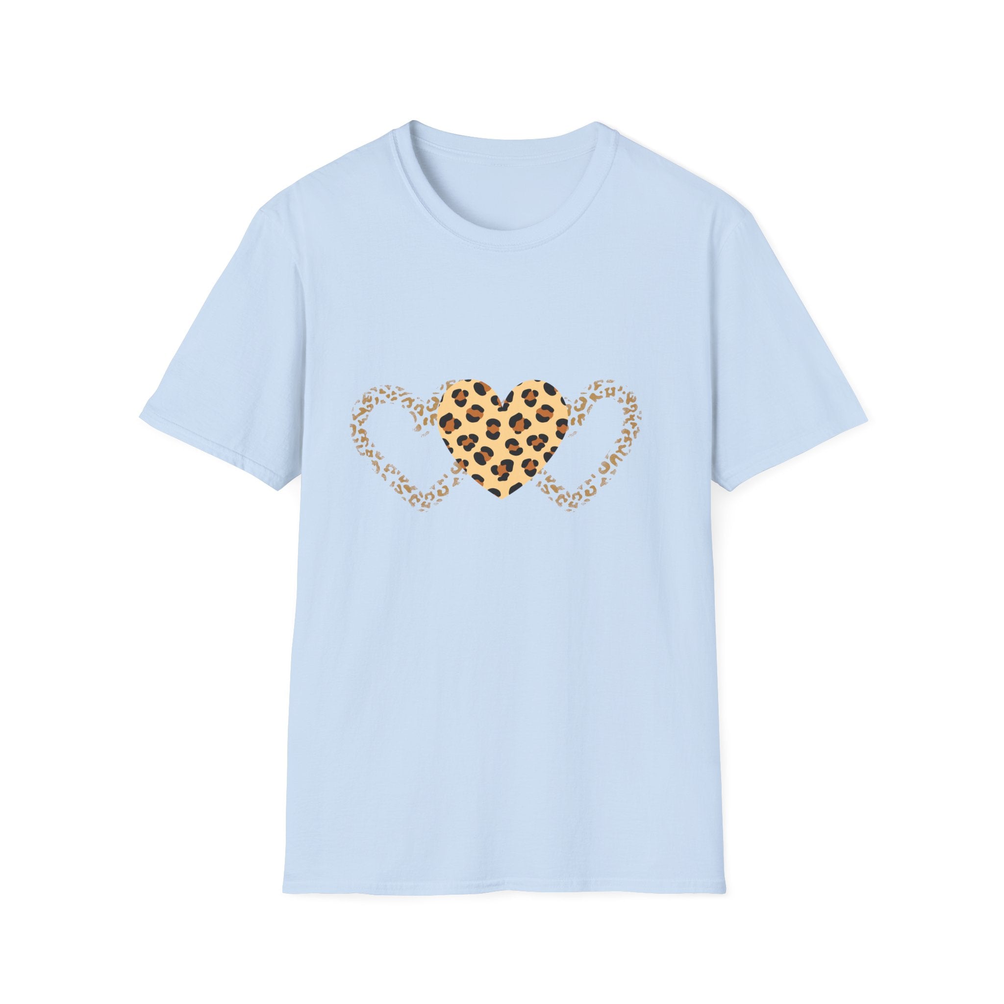 Leopard Heart Love T-Shirt - Unisex Softstyle Tee for Animal Lovers