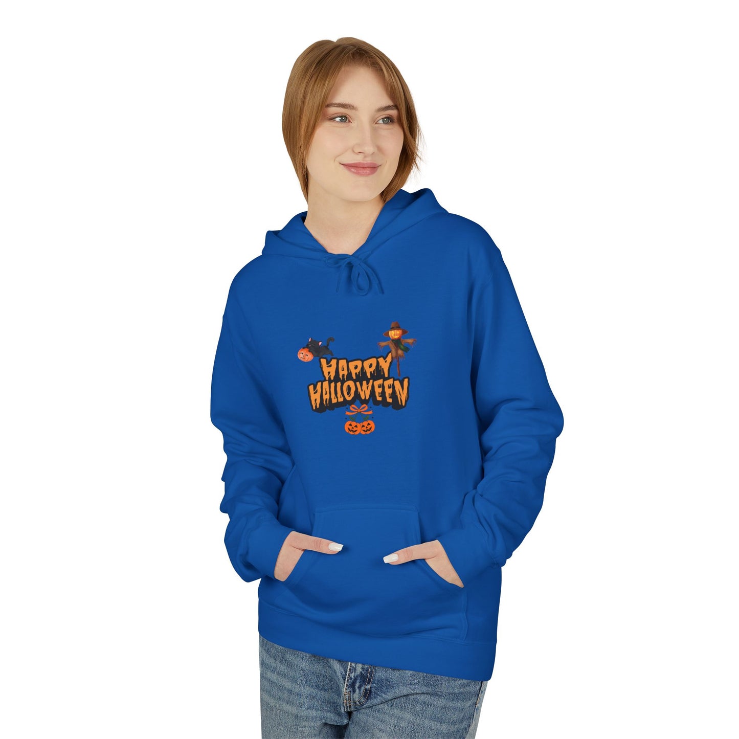 Halloween Fleece Hoodie, Cozy Trick or Treat Sweater, Unisex Fall Apparel, Spooky Season Gift, Festive Celebration Wear
