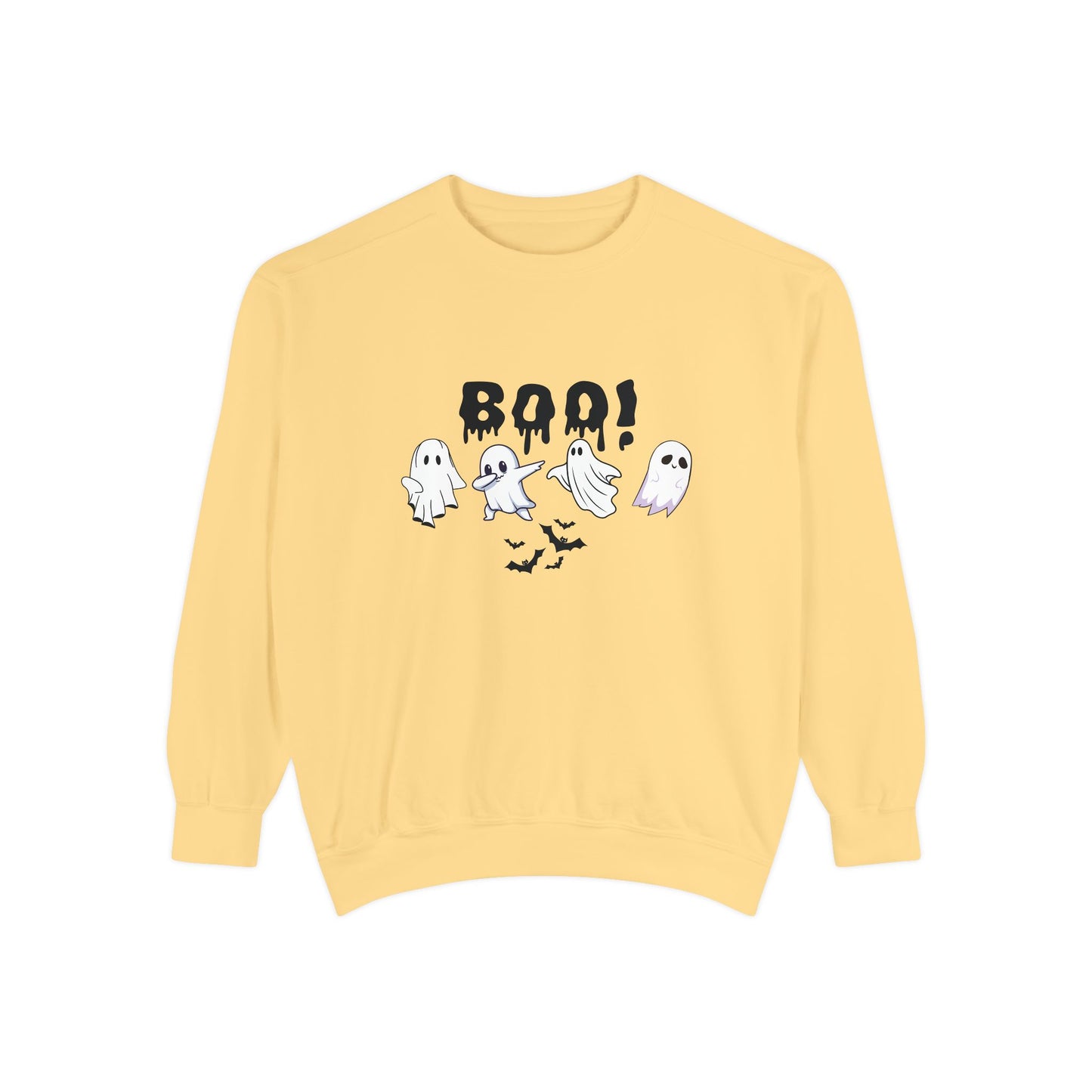 Boo Ghost Sweatshirt, Halloween Cozy Top, Unisex Fall Apparel, Spooky Season Gift, Casual Sweatshirt for Celebrations