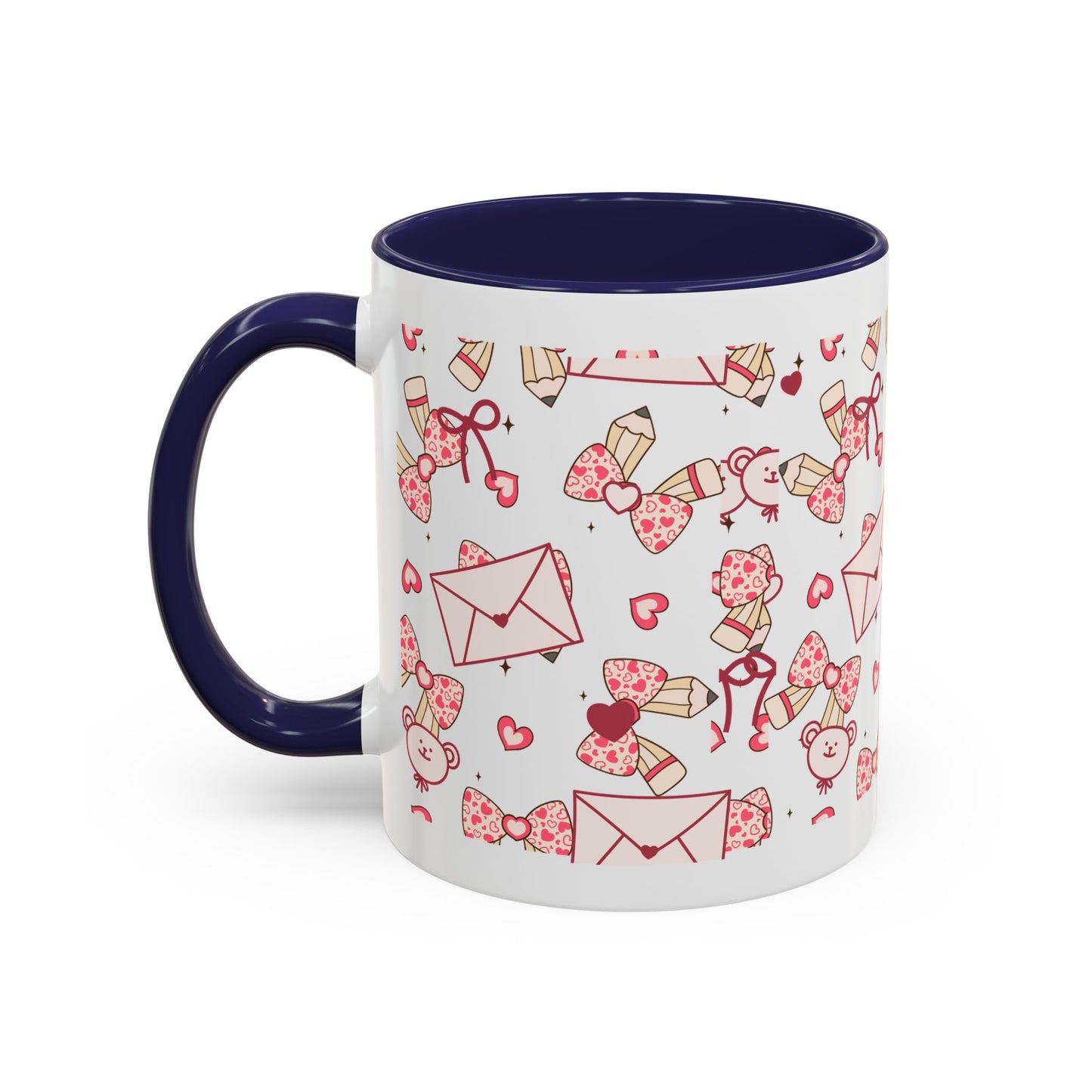 Valentine Love Pattern Accent Coffee Mug (11/15oz)