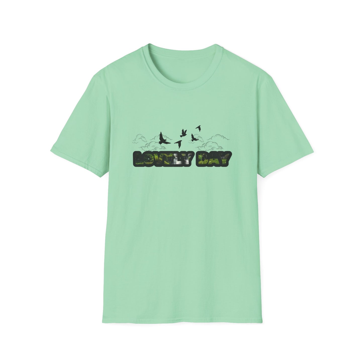 Unisex Softstyle T-Shirt - "Lonely Way" Birds Graphic Tee for Nature Lovers