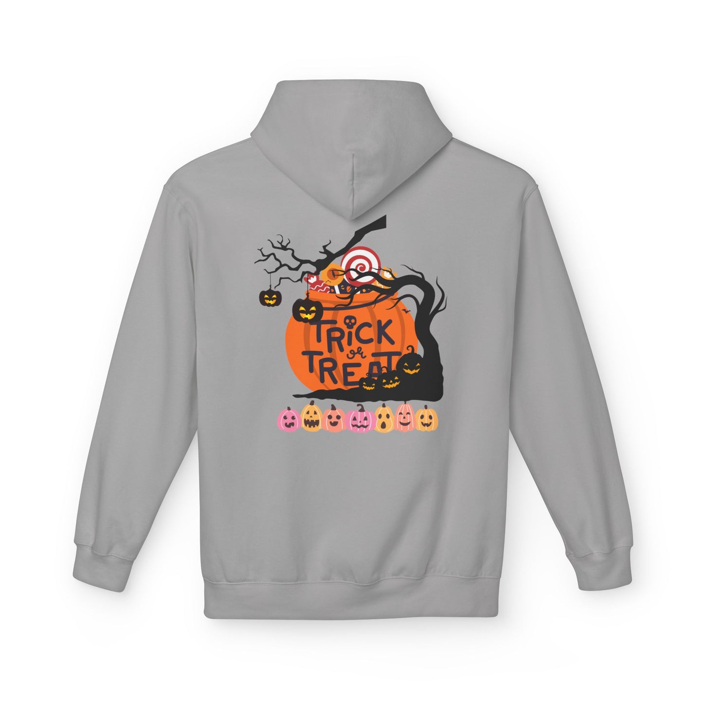 Halloween Fleece Hoodie, Cozy Trick or Treat Sweater, Unisex Fall Apparel, Spooky Season Gift, Festive Celebration Wear