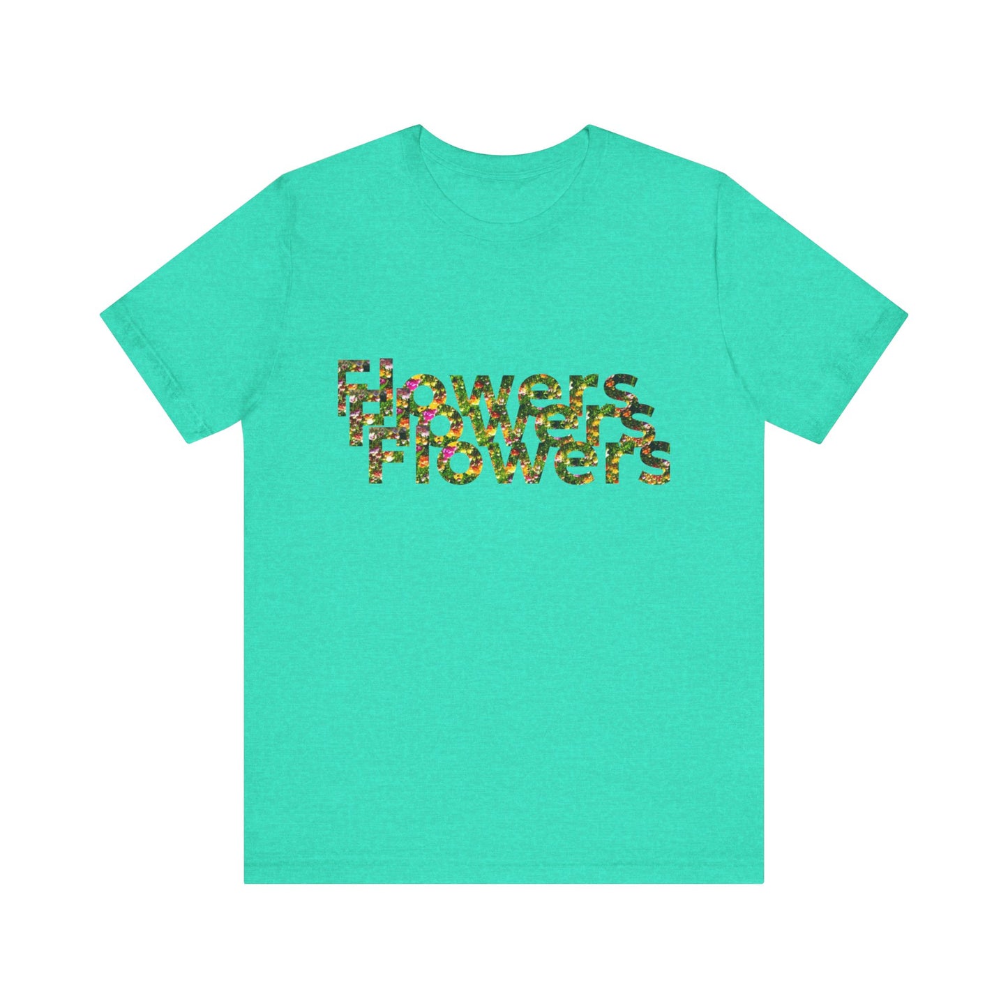 Floral 'Flowers' Unisex Jersey Tee – Perfect for Spring Celebrations