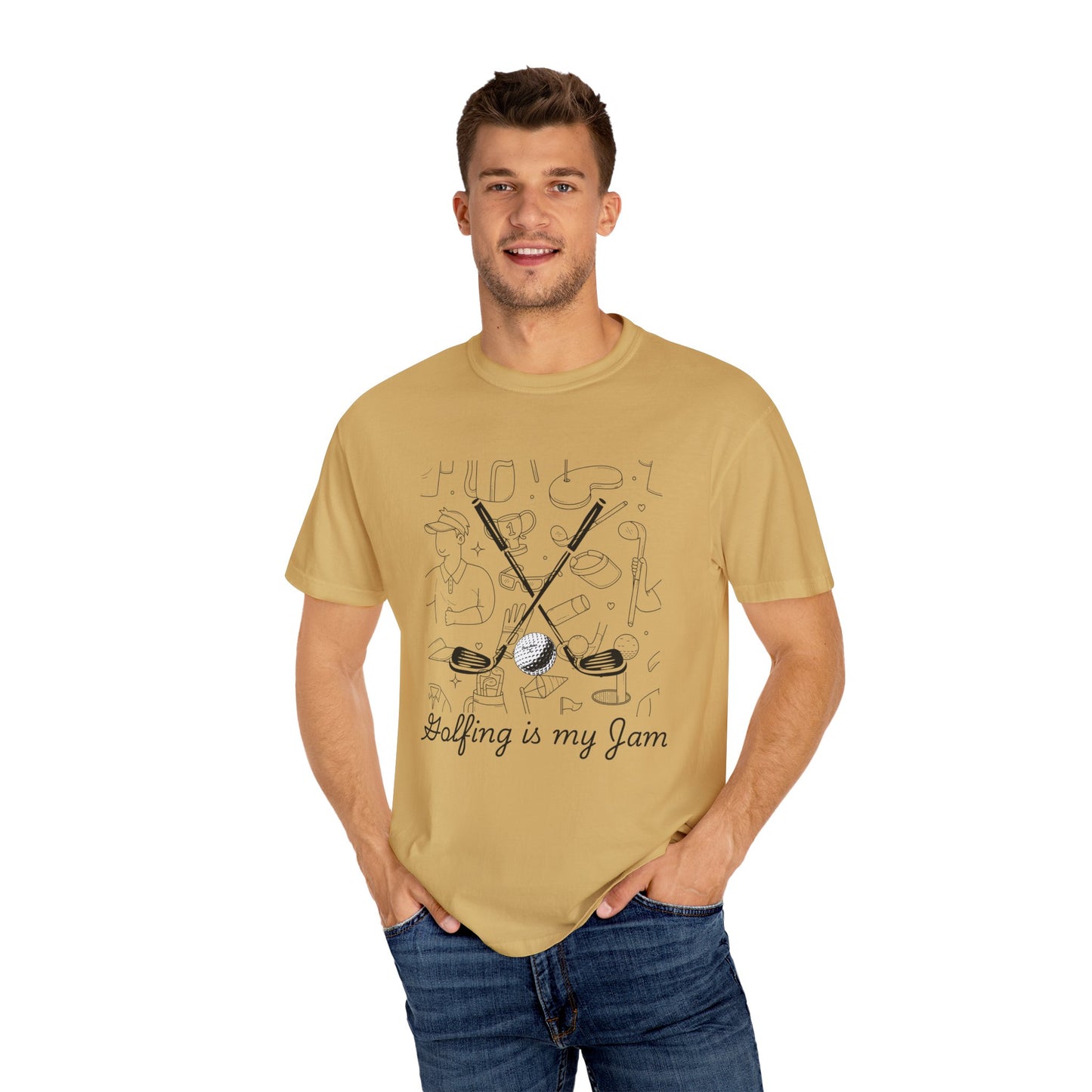 Golfing Is My Jam Unisex Garment-Dyed T-Shirt