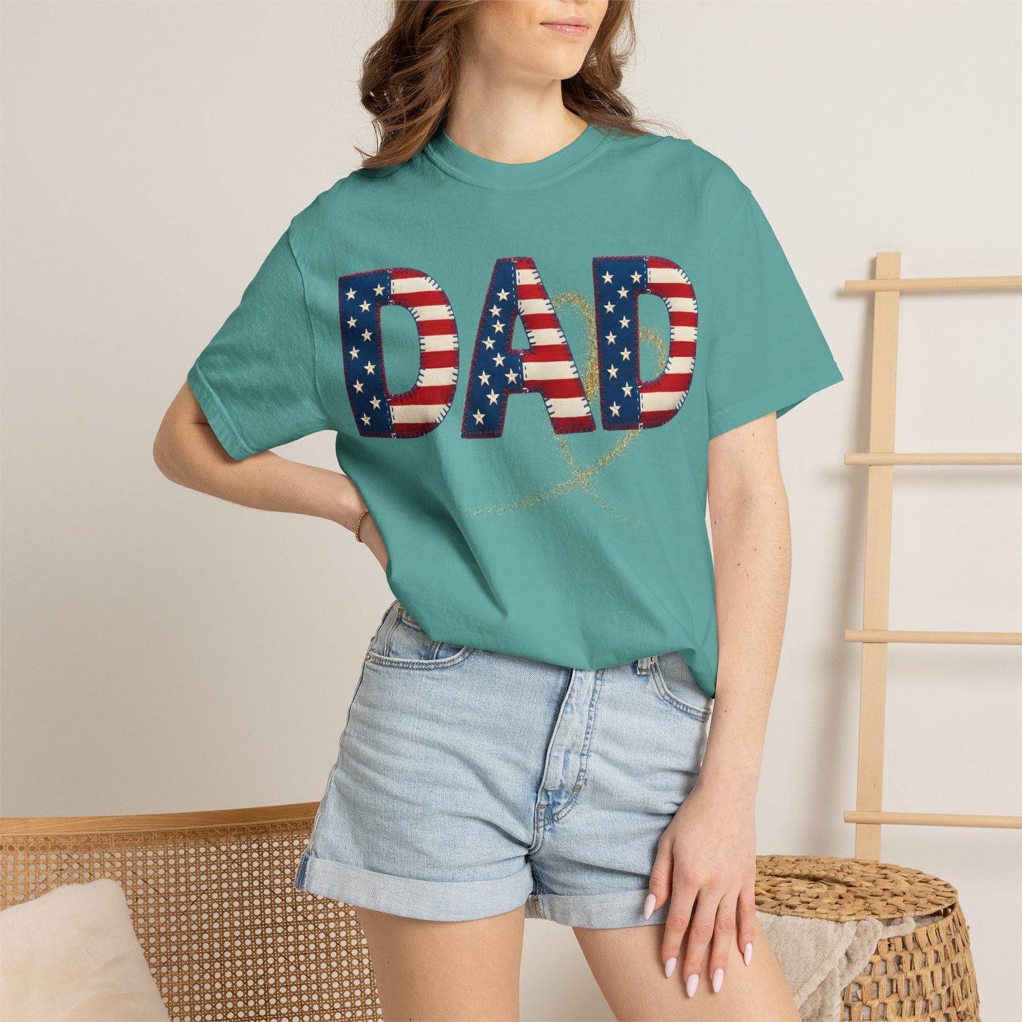 Patriotic DAD T-Shirt — American Flag Dad Tee for Father’s Day