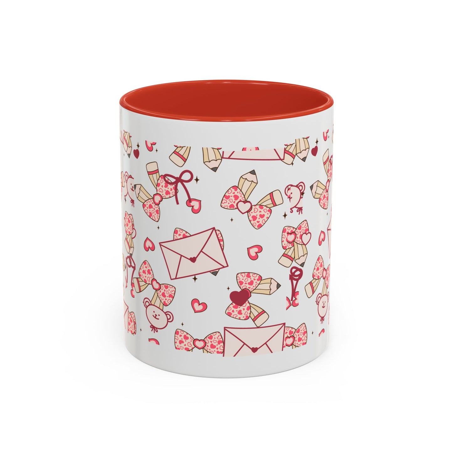 Valentine Love Pattern Accent Coffee Mug (11/15oz)