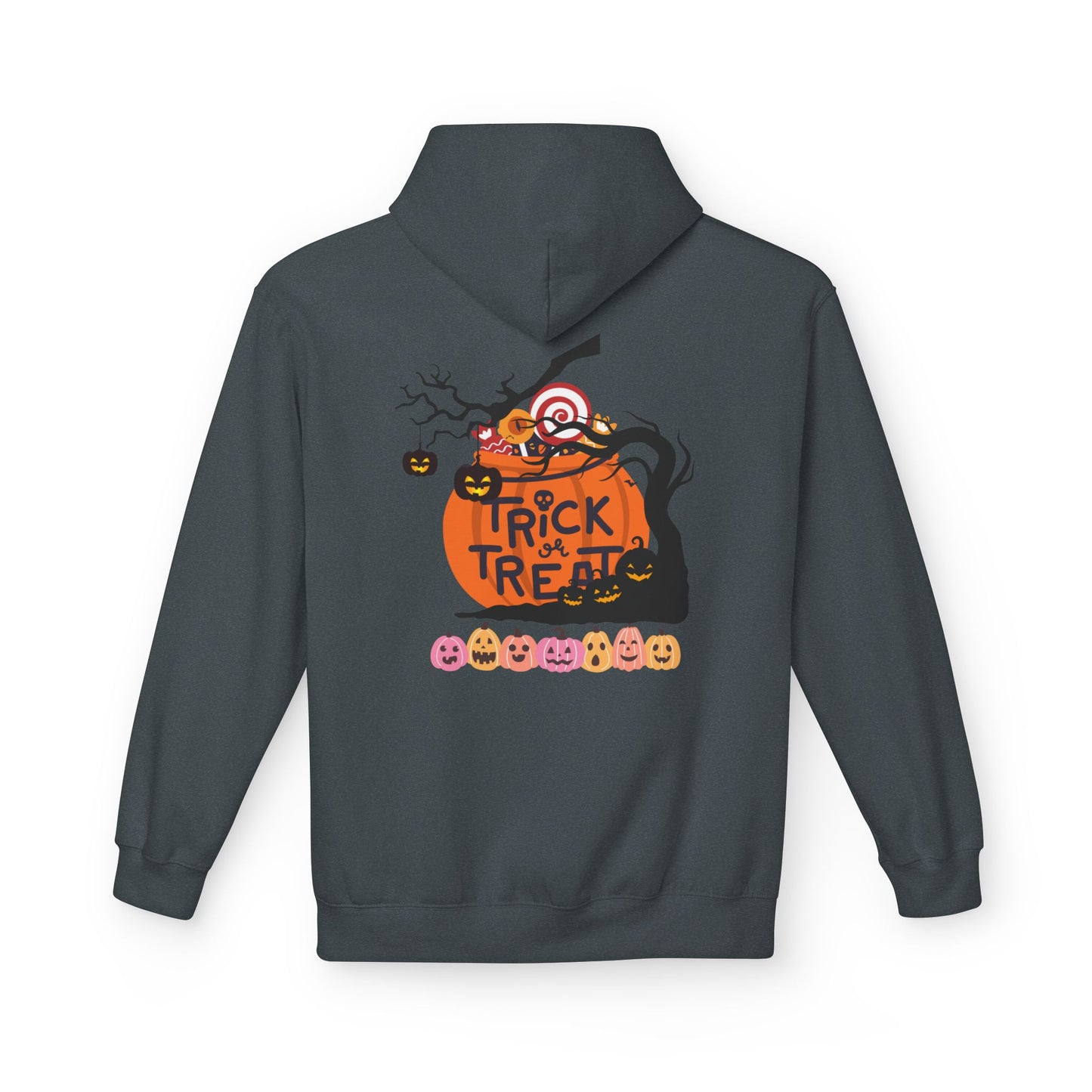 Halloween Fleece Hoodie, Cozy Trick or Treat Sweater, Unisex Fall Apparel, Spooky Season Gift, Festive Celebration Wear