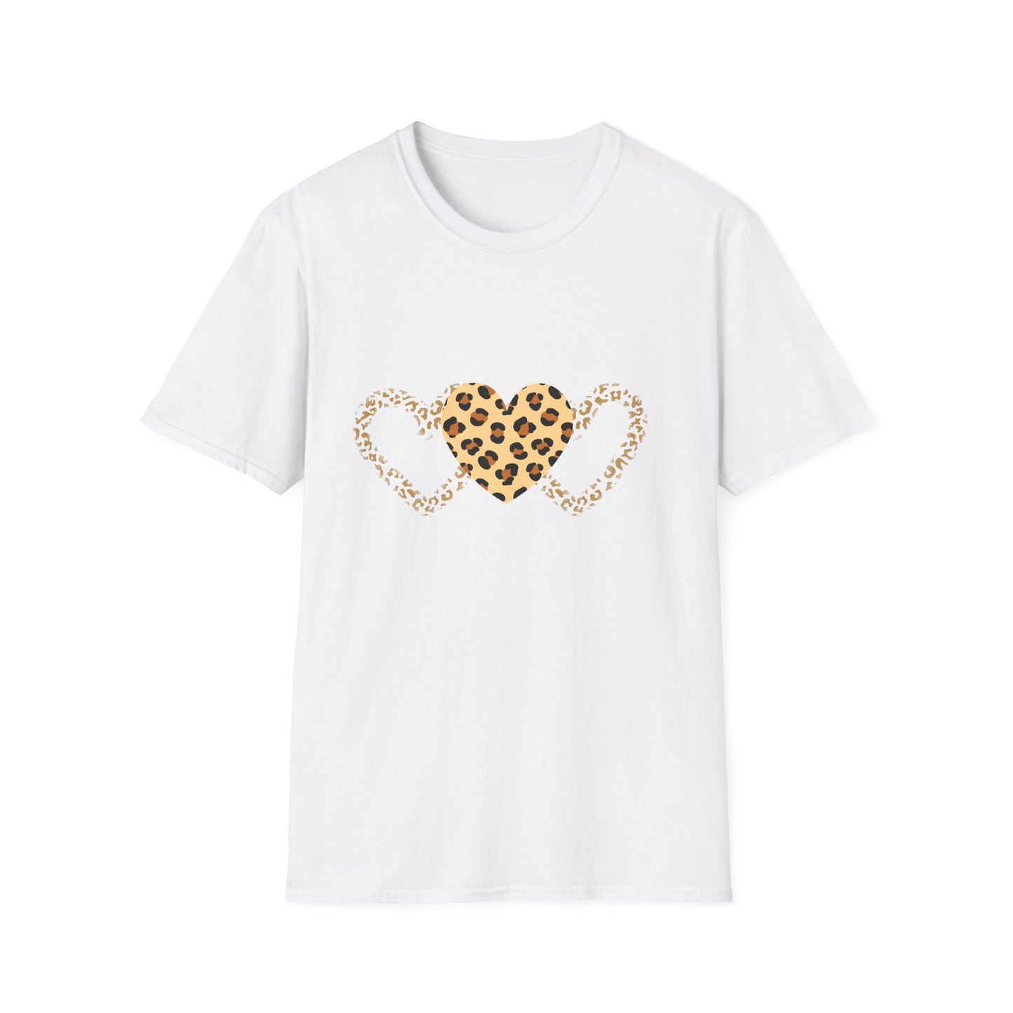Leopard Heart Love T-Shirt - Unisex Softstyle Tee for Animal Lovers