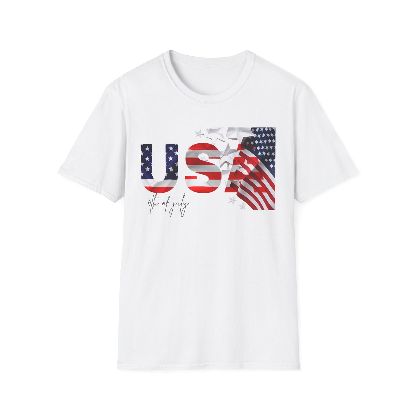 USA Flag Graphic T‑Shirt — 4th of July Patriotic Tee
