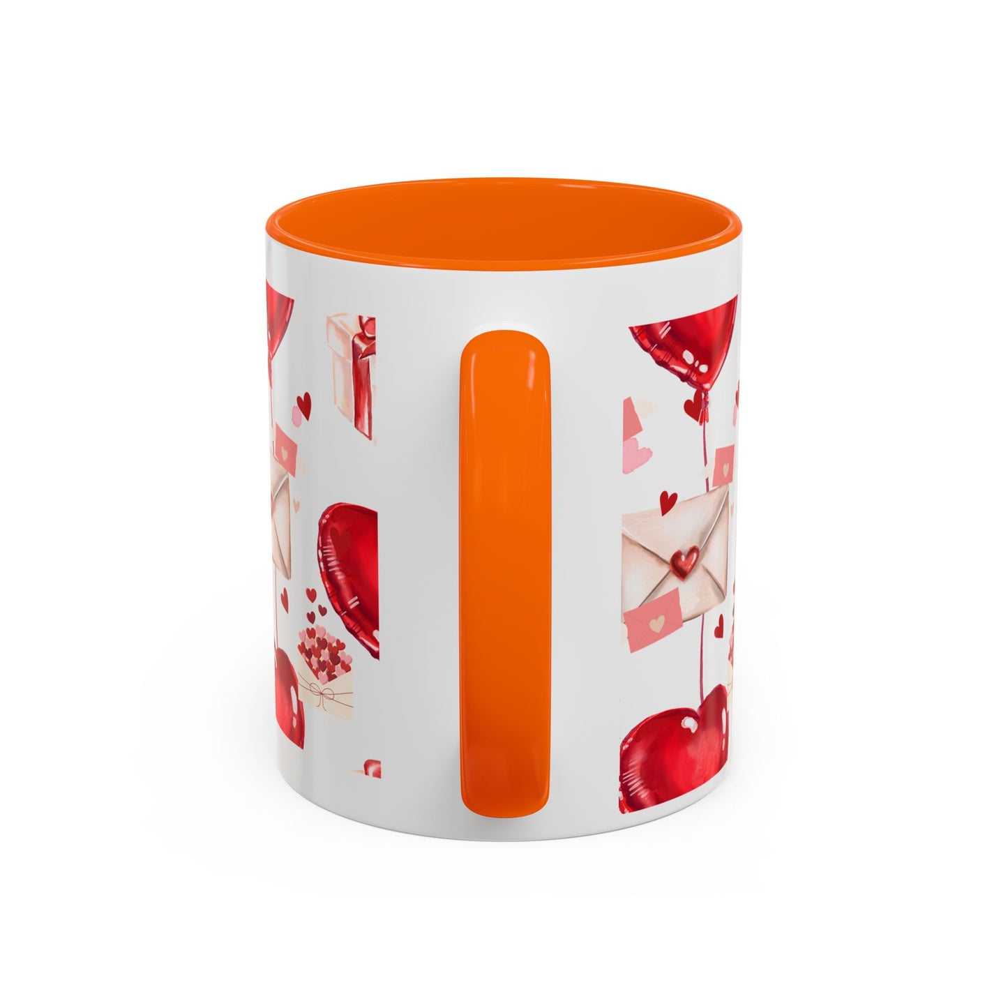 Valentine Heart Balloons & Love Letters Accent Coffee Mug