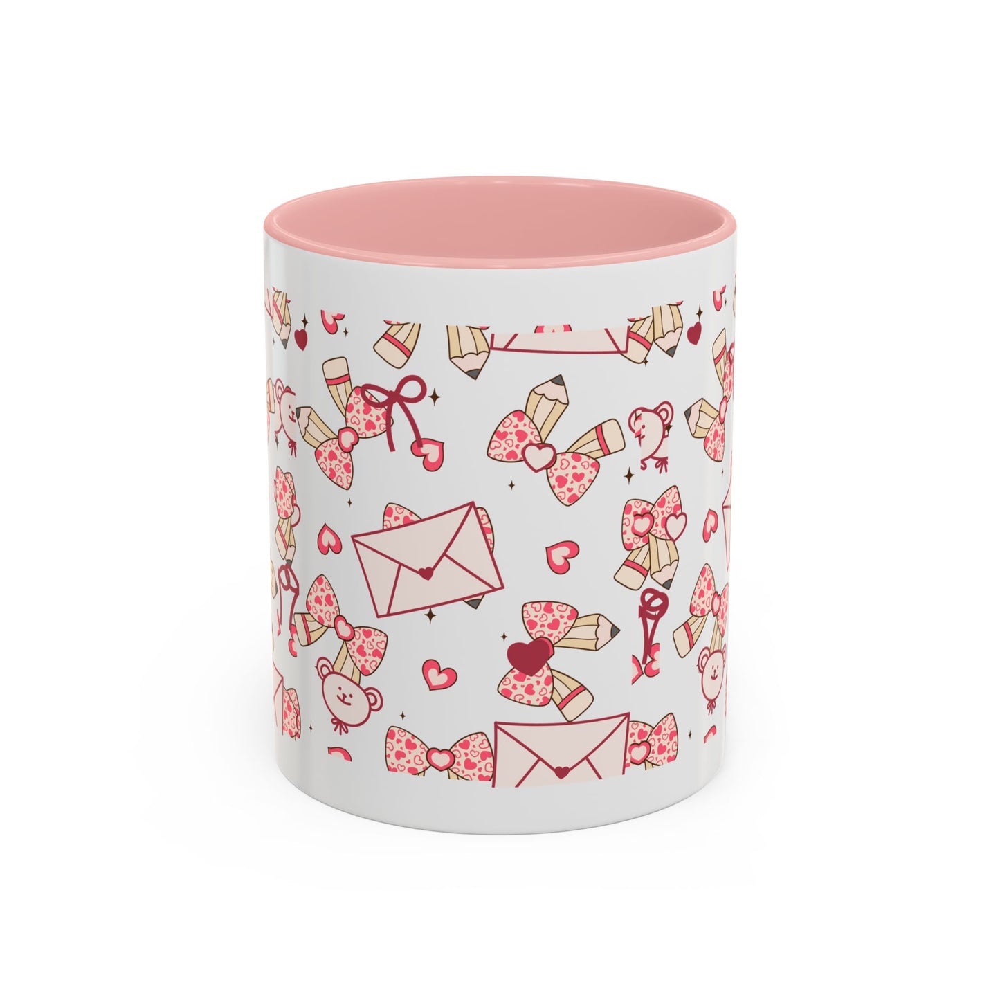 Valentine Love Pattern Accent Coffee Mug (11/15oz)