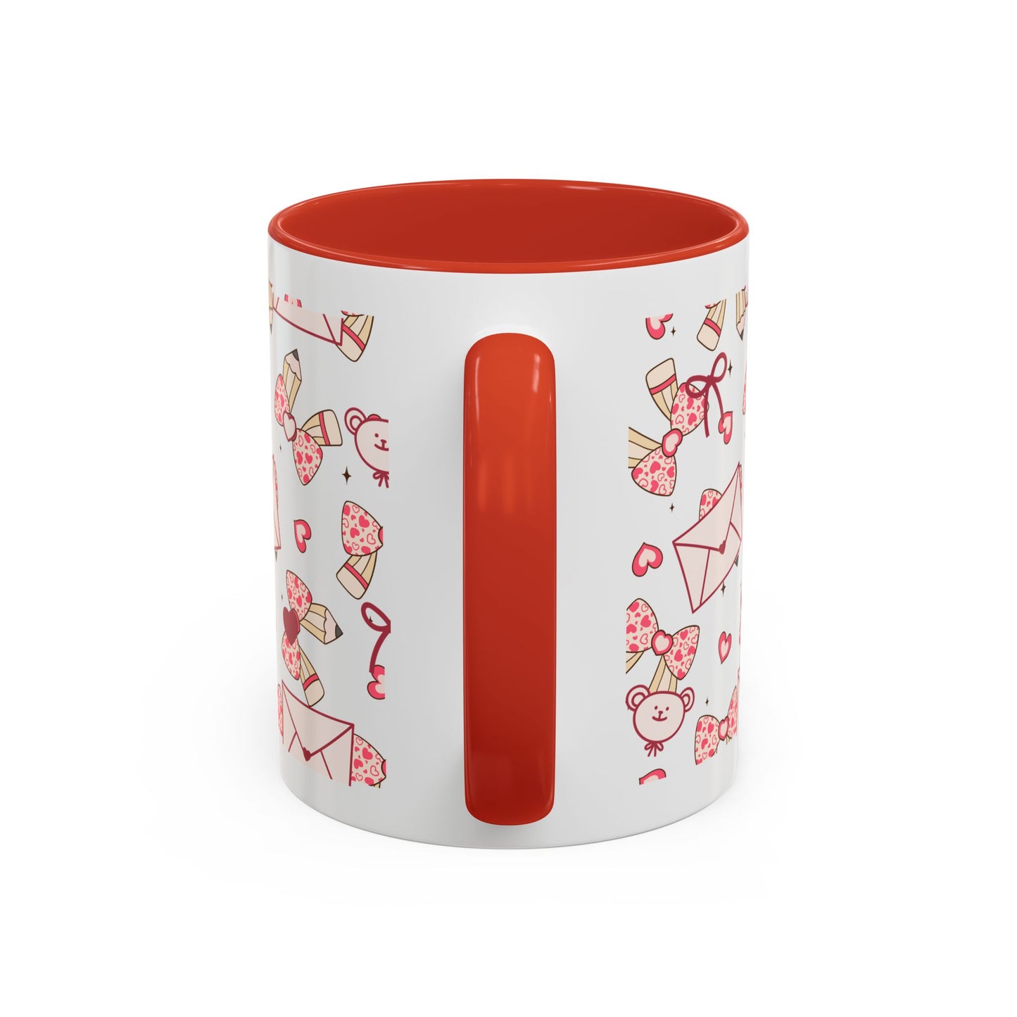 Valentine Love Pattern Accent Coffee Mug (11/15oz)