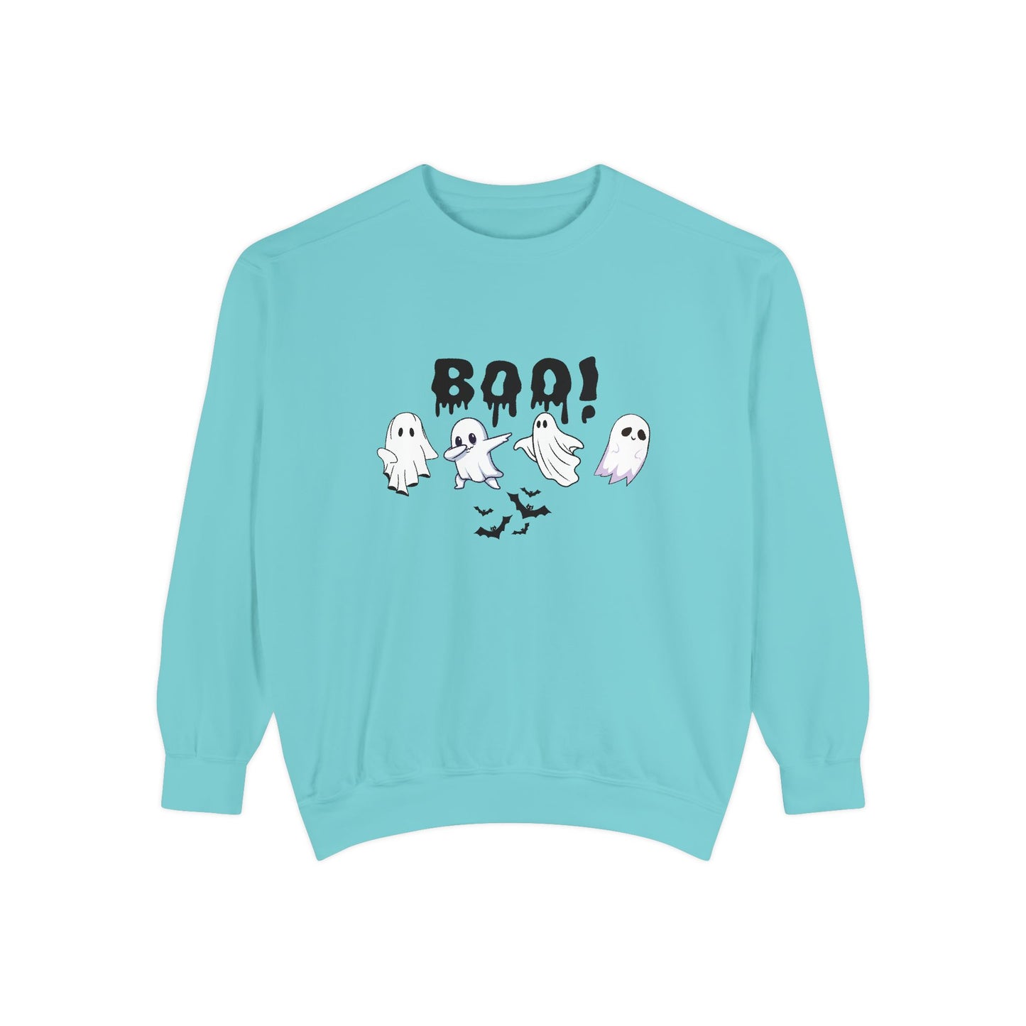 Boo Ghost Sweatshirt, Halloween Cozy Top, Unisex Fall Apparel, Spooky Season Gift, Casual Sweatshirt for Celebrations