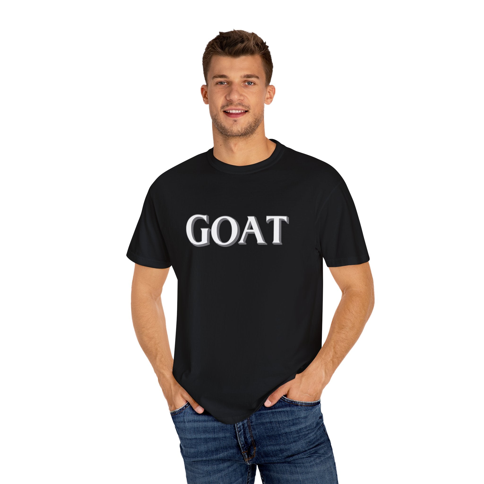 GOAT Unisex Garment-Dyed T-Shirt - Perfect for Sports Fans and Everyday Wear