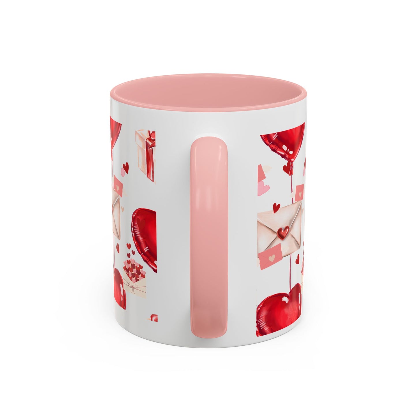 Valentine Heart Balloons & Love Letters Accent Coffee Mug
