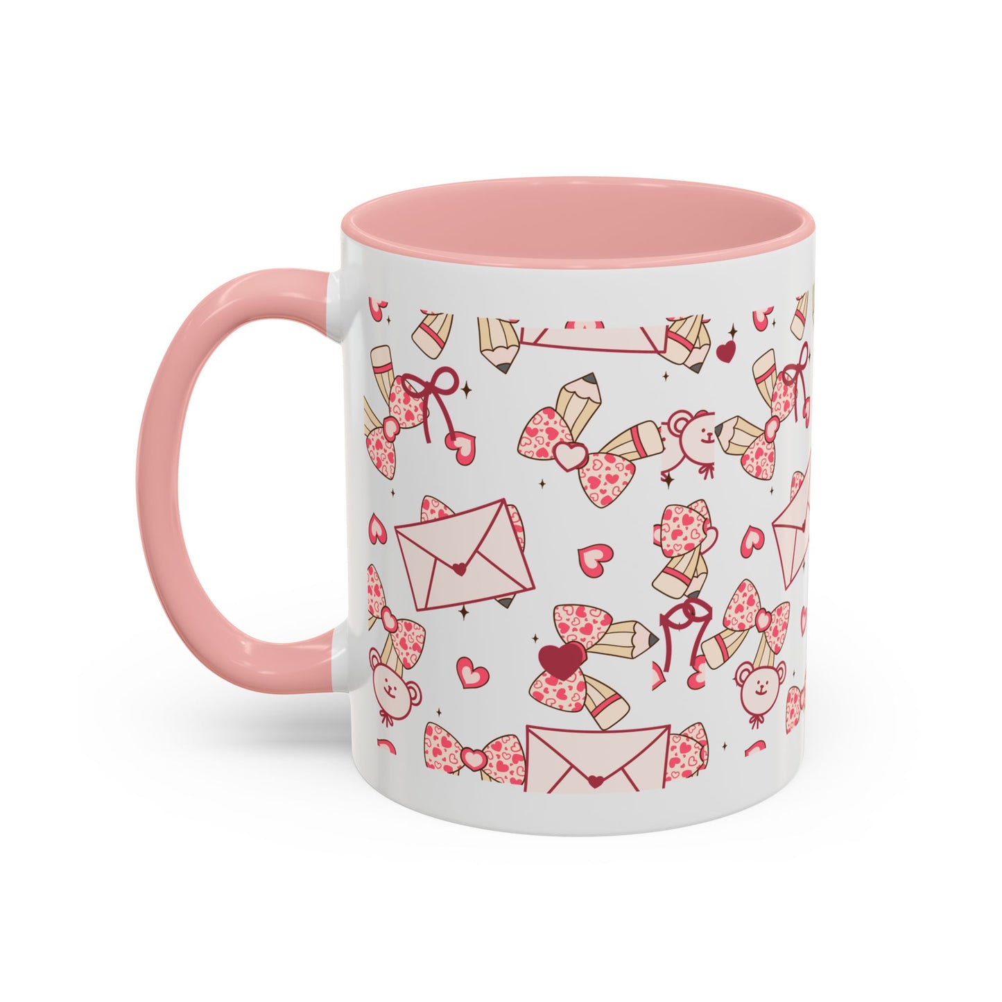Valentine Love Pattern Accent Coffee Mug (11/15oz)