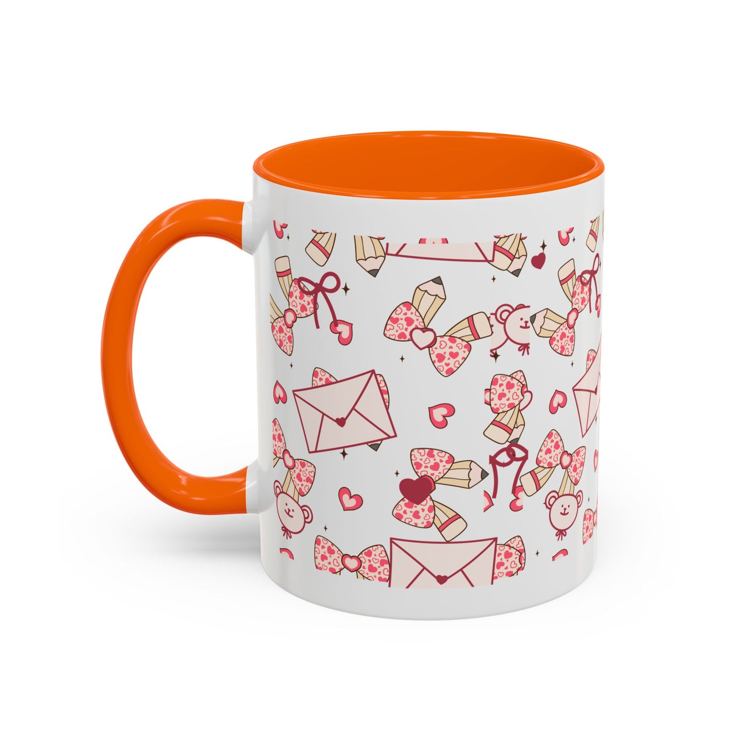 Valentine Love Pattern Accent Coffee Mug (11/15oz)