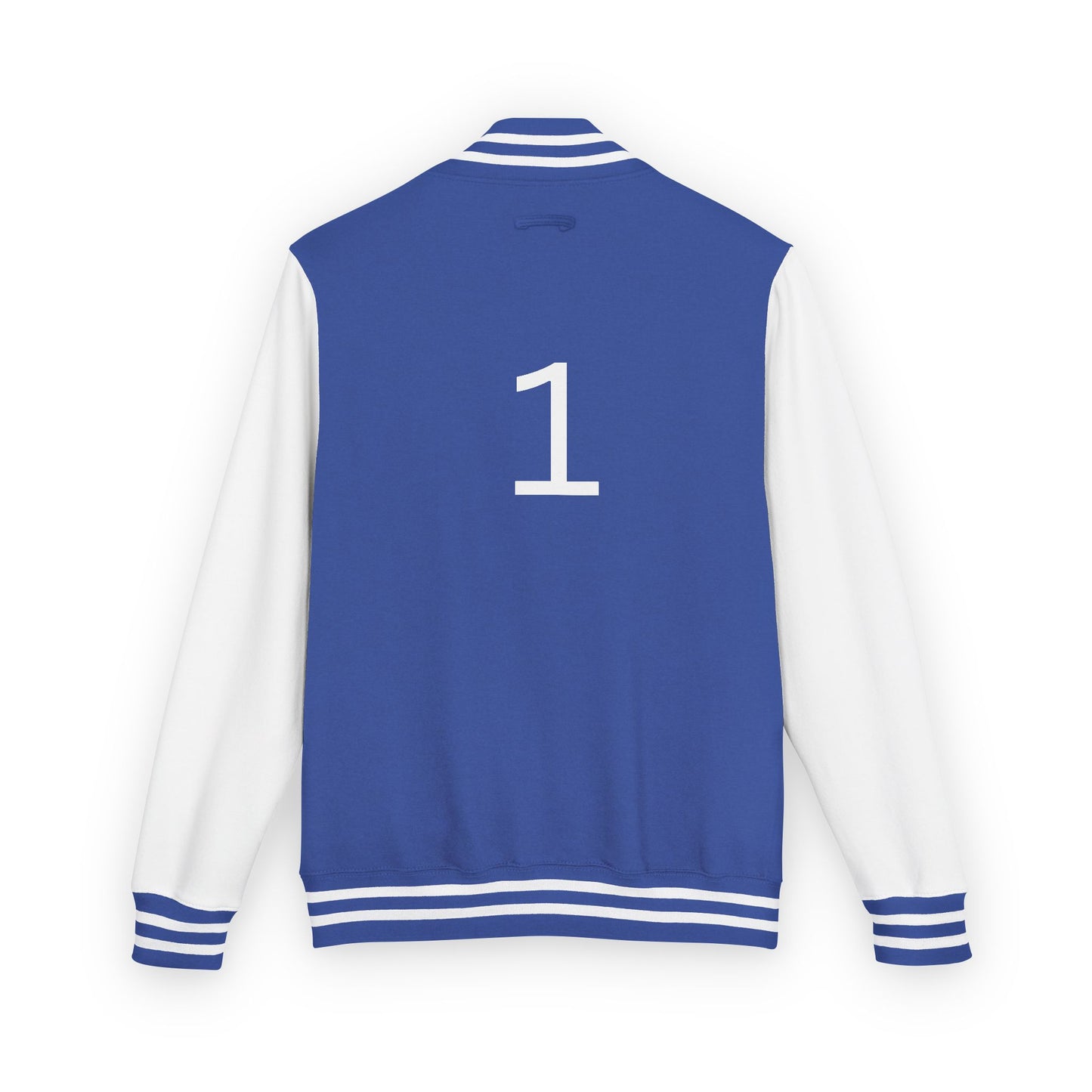 Letterman Jacket – Black & White Varsity Jacket with 'W' Initial and Back Number 1