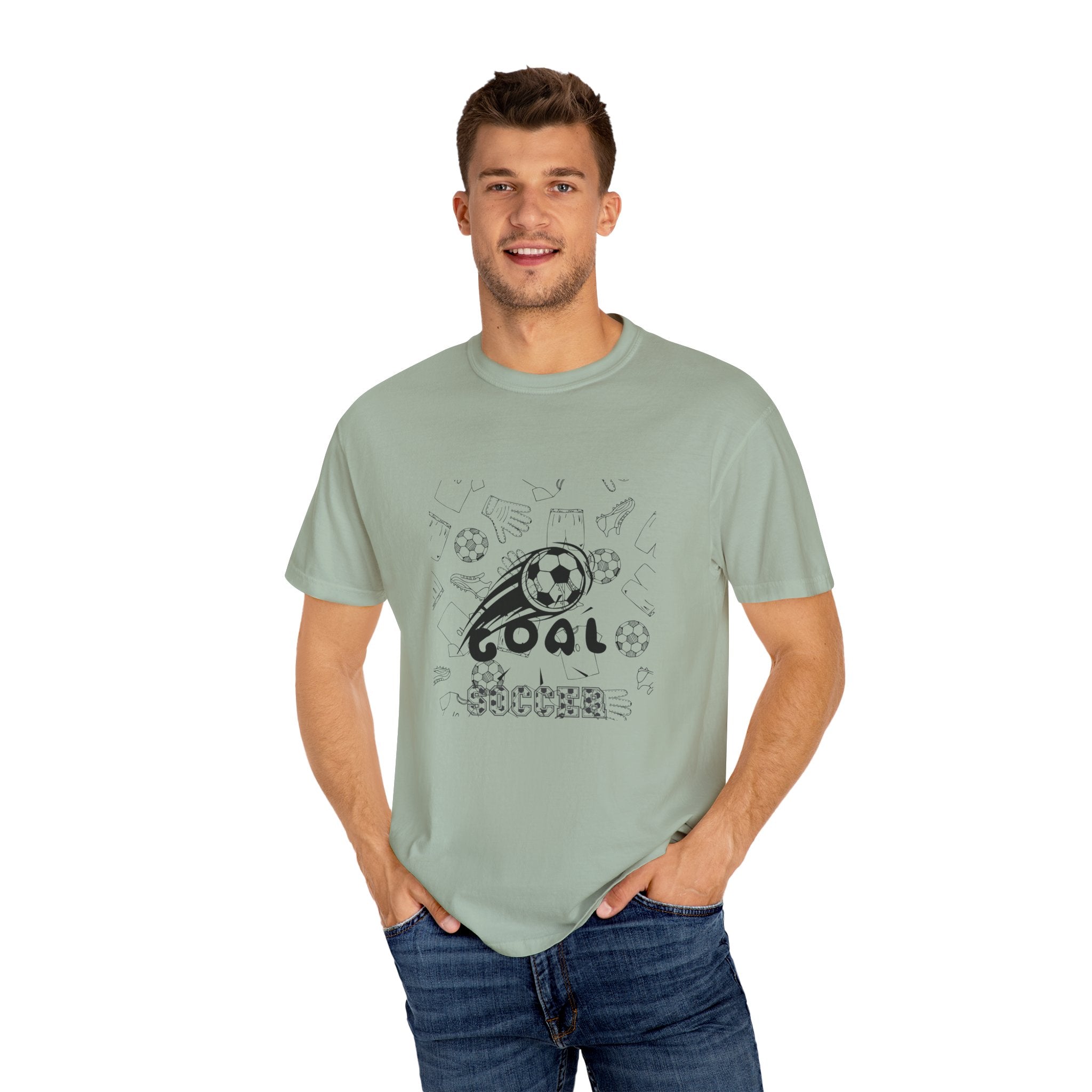 Goal Soccer Unisex Garment-Dyed T-Shirt - Perfect for Fans and Players