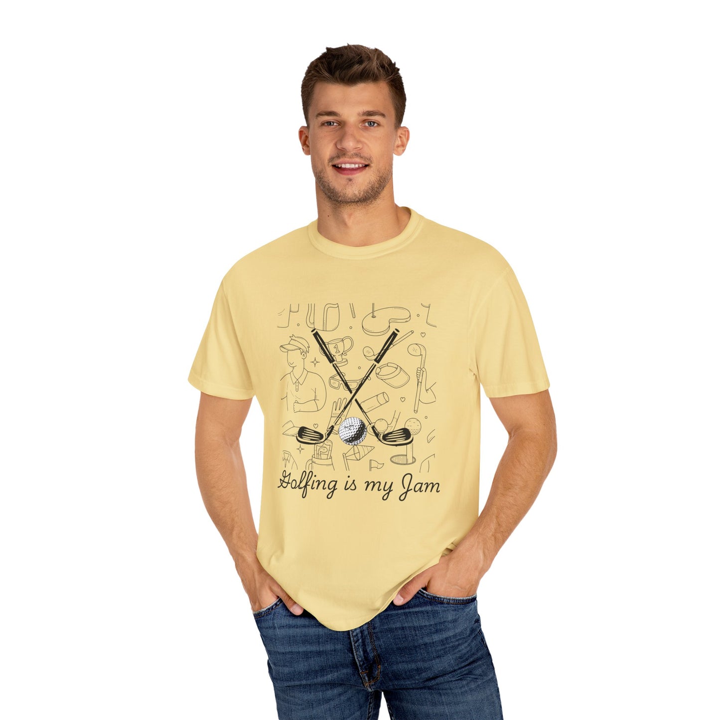 Golfing Is My Jam Unisex Garment-Dyed T-Shirt