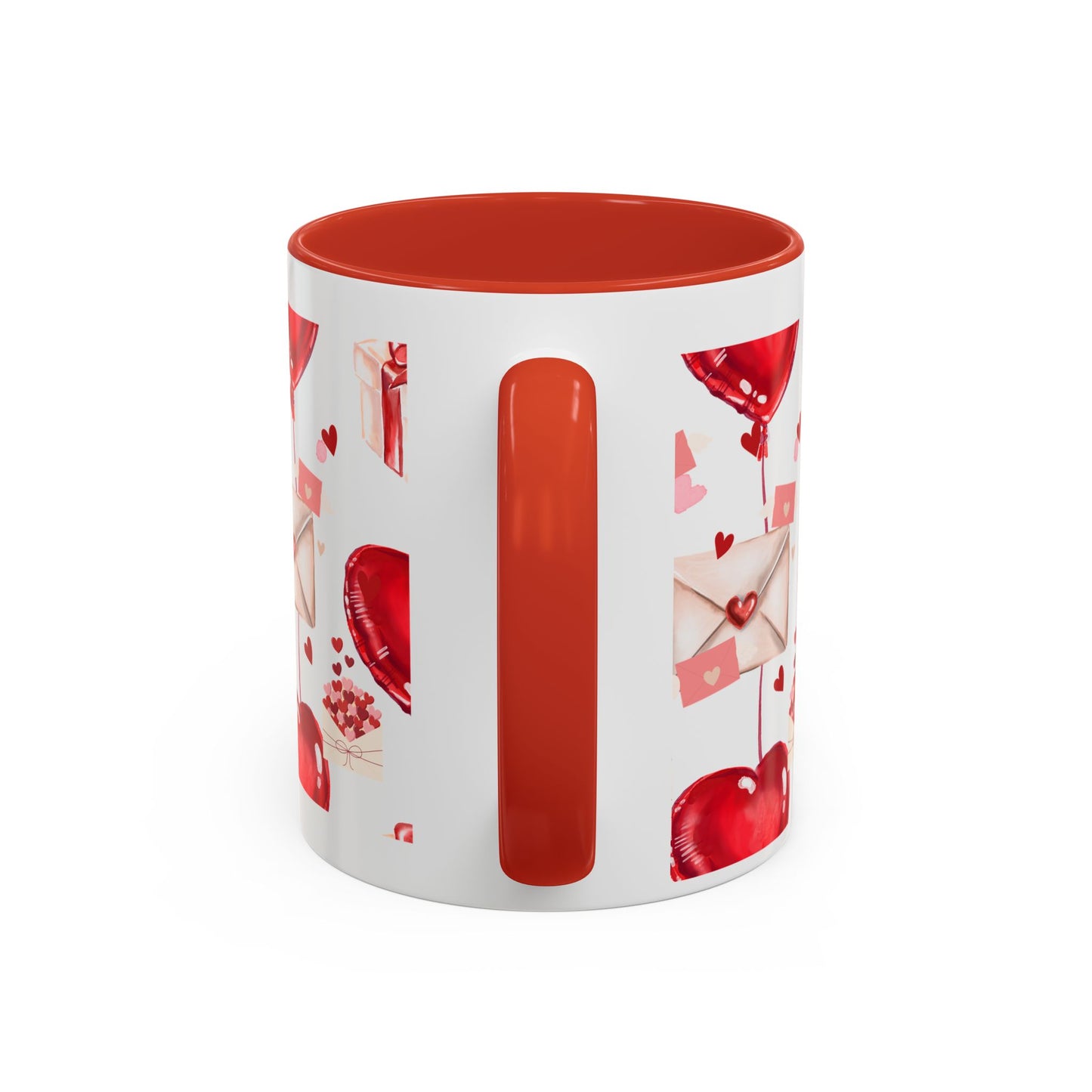 Valentine Heart Balloons & Love Letters Accent Coffee Mug