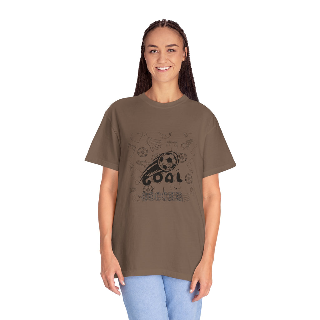 Goal Soccer Unisex Garment-Dyed T-Shirt - Perfect for Fans and Players