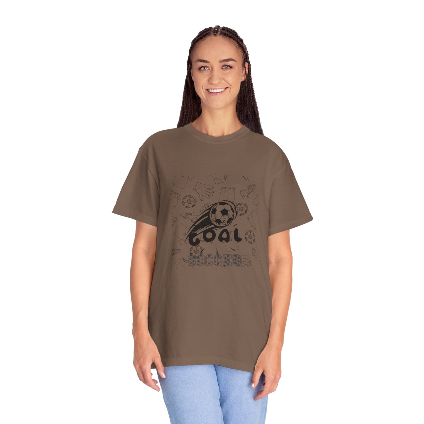 Goal Soccer Unisex Garment-Dyed T-Shirt - Perfect for Fans and Players