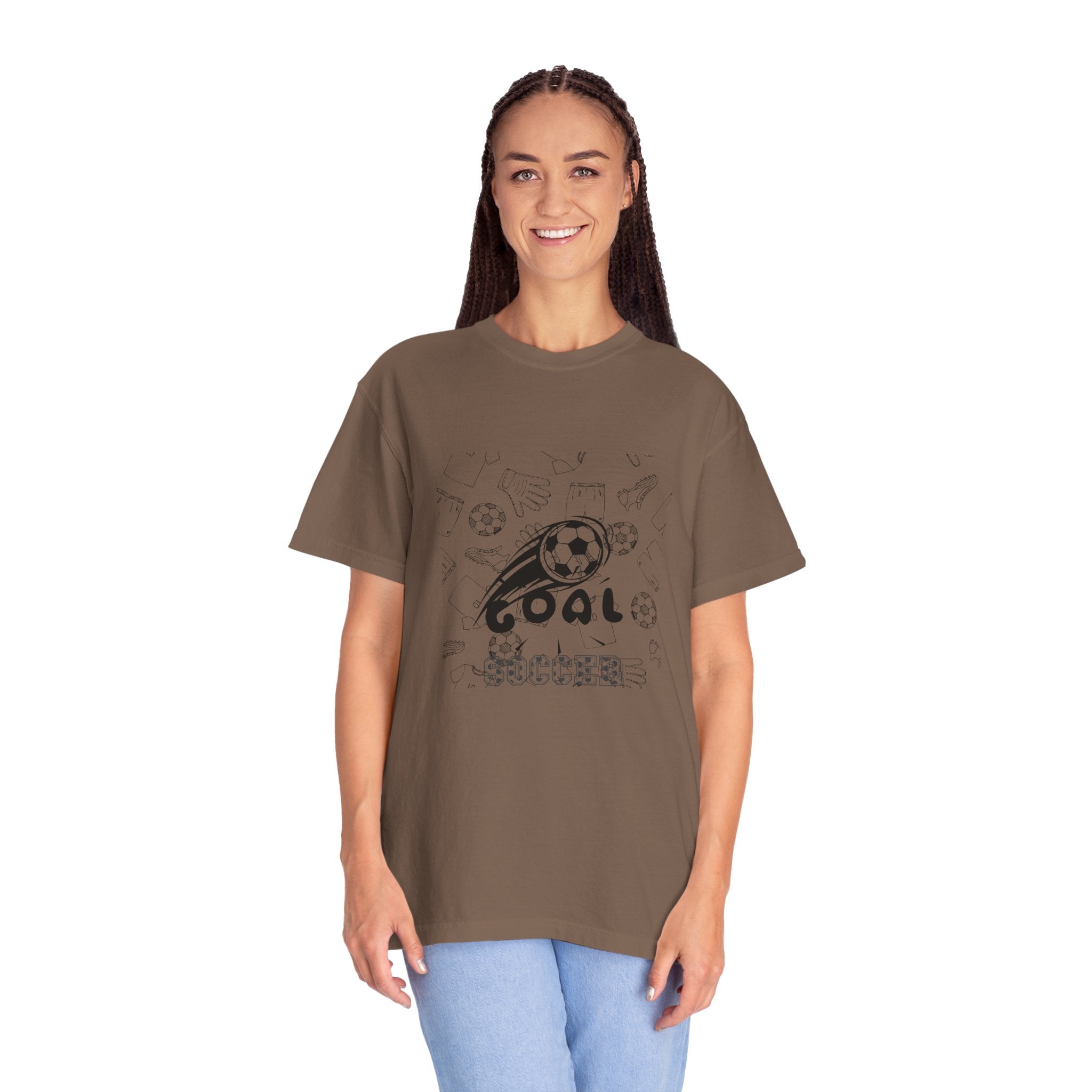 Goal Soccer Unisex Garment-Dyed T-Shirt - Perfect for Fans and Players