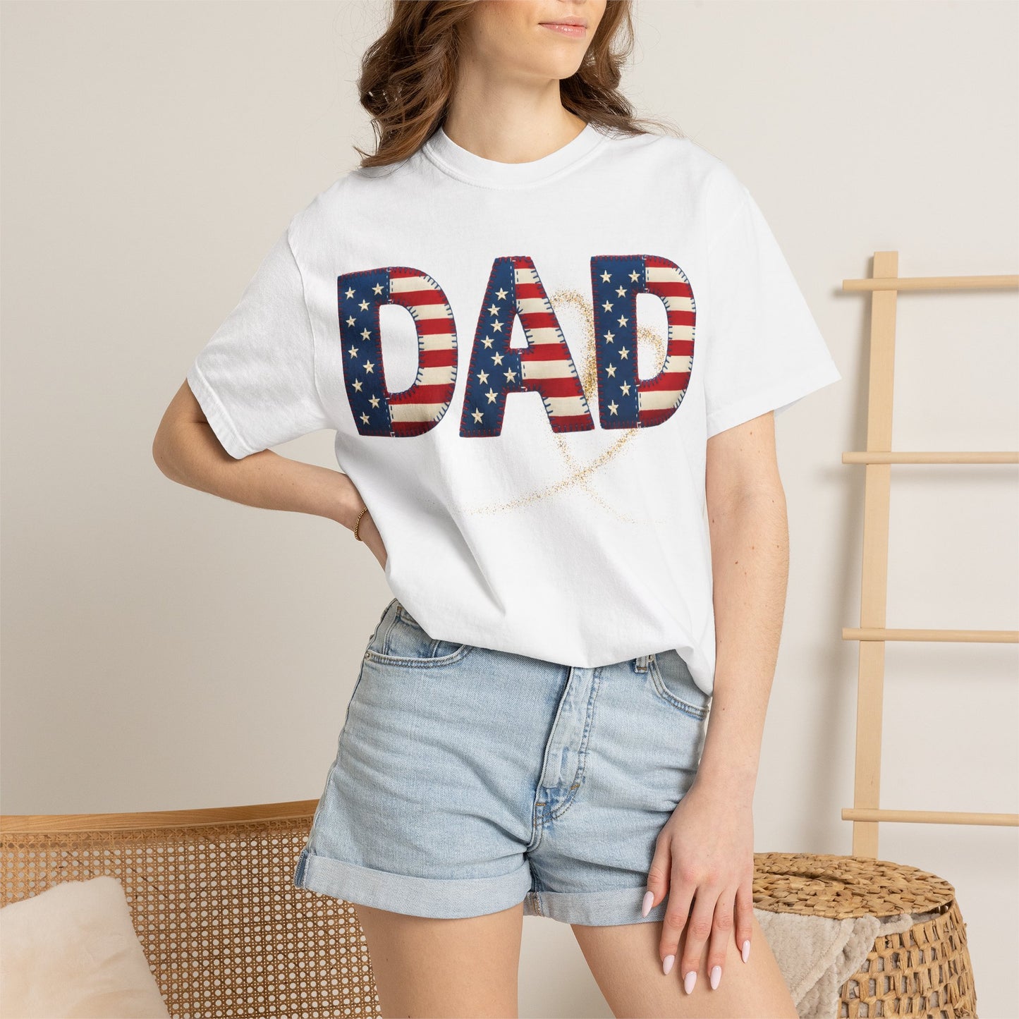 Patriotic DAD T-Shirt — American Flag Dad Tee for Father’s Day